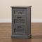 Baxton Studio Sheldon Modern and Contemporary Vintage Grey Finished Wood and Synthetic Rattan 3-Drawer Nightstand 190-11951-ZORO - alternate 4